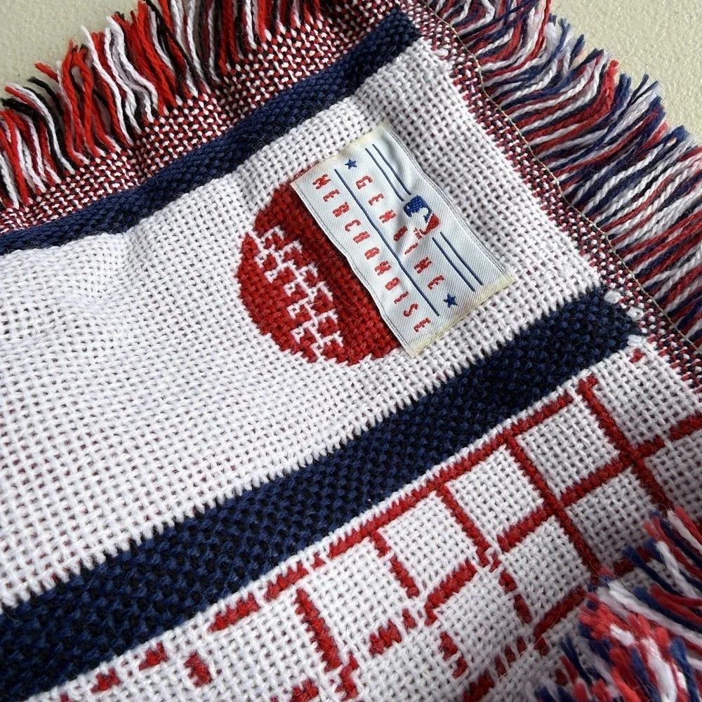 VINTAGE MLB Atlanta Braves Baseball Throw Blanket 56